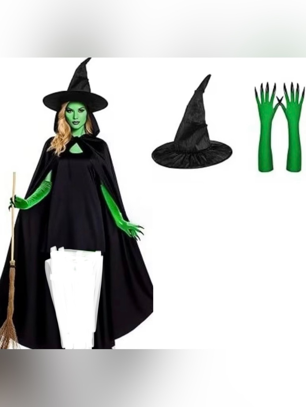 💚🐸NWT WICKED INSPIRED ELPHABA ADULT COSTUME SET💚🐸